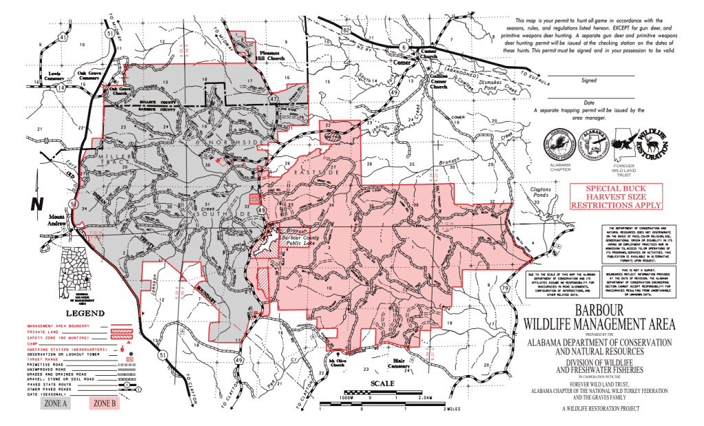 WMA Maps Bow Hunters of Alabama